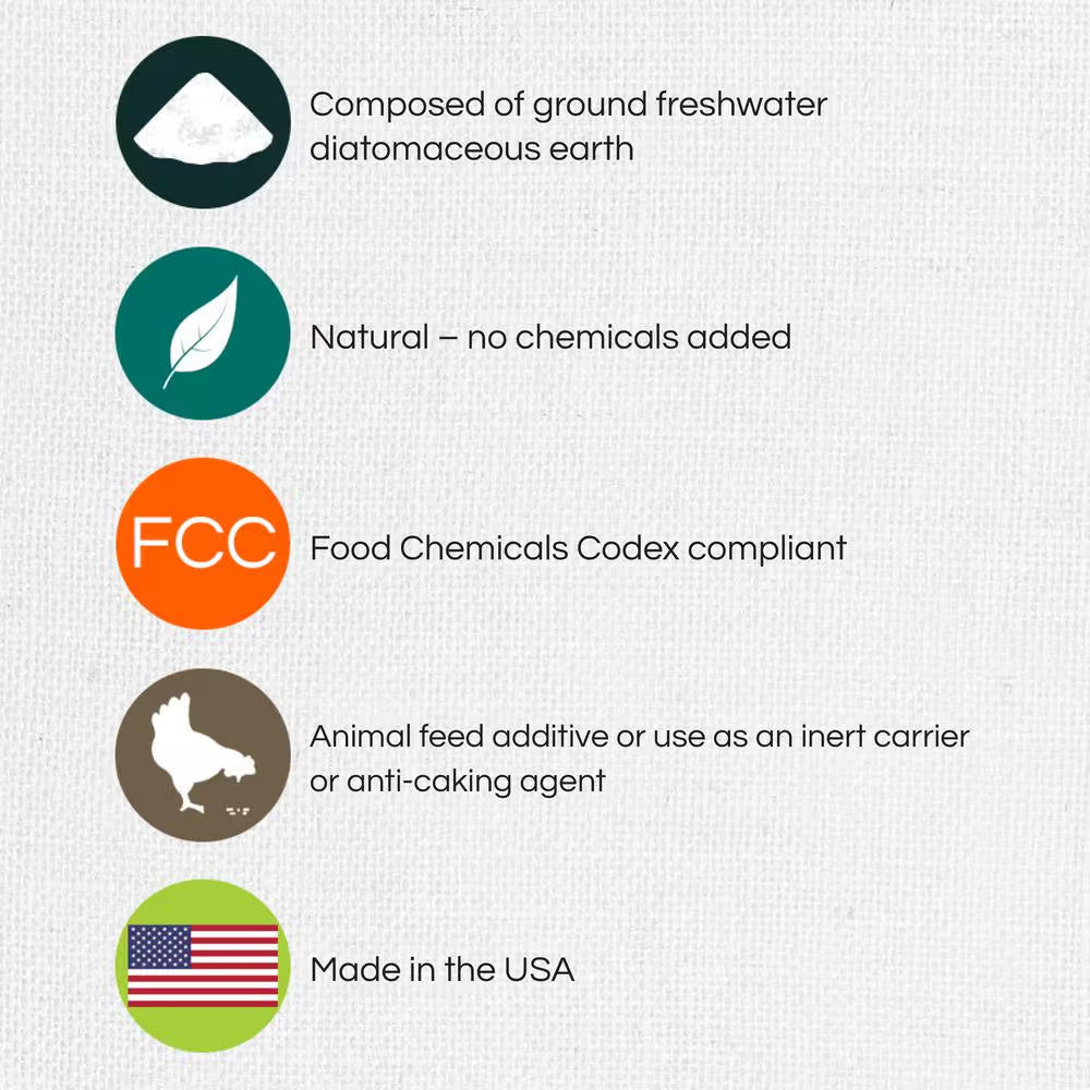 4 Lb. Diatomaceous Earth Food Grade Animal Feed Additive