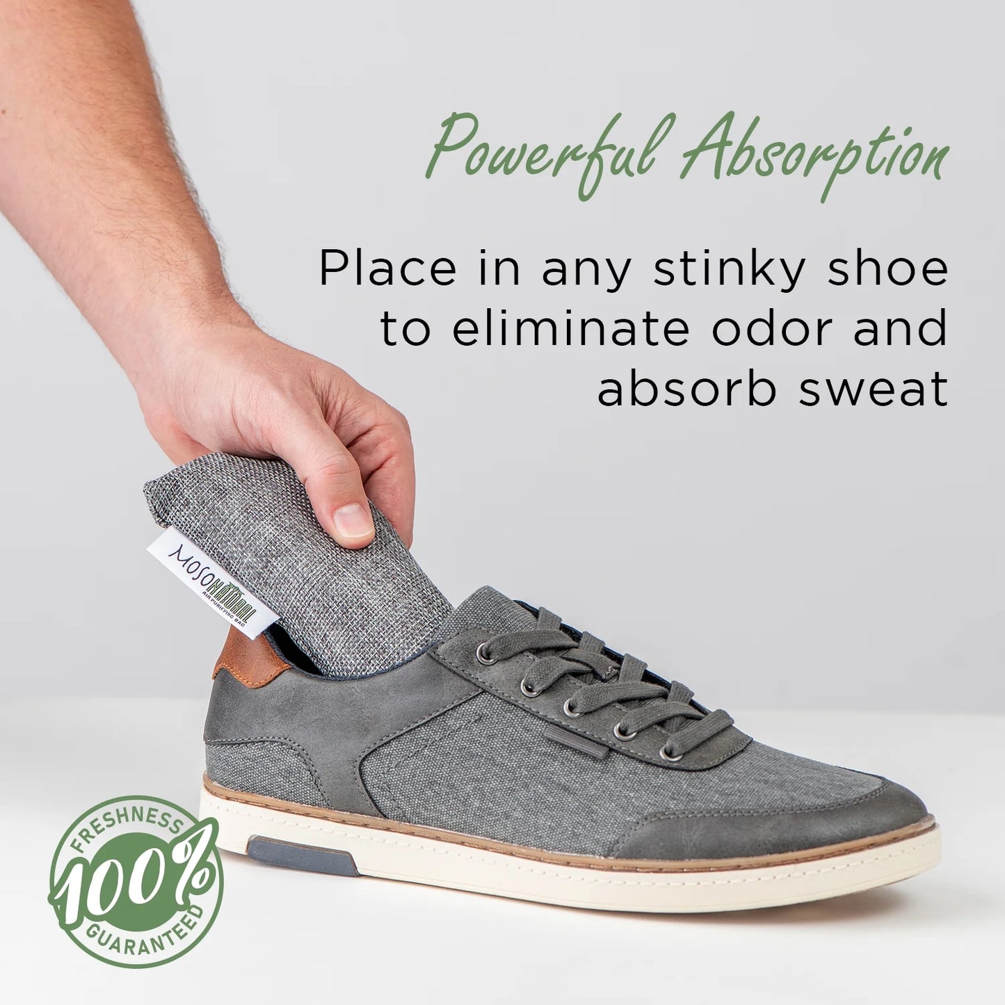 Shoe Deodorizer Insert. Bamboo Charcoal Sport & Gym Bag Odor Absorber & Boot Deodorizer