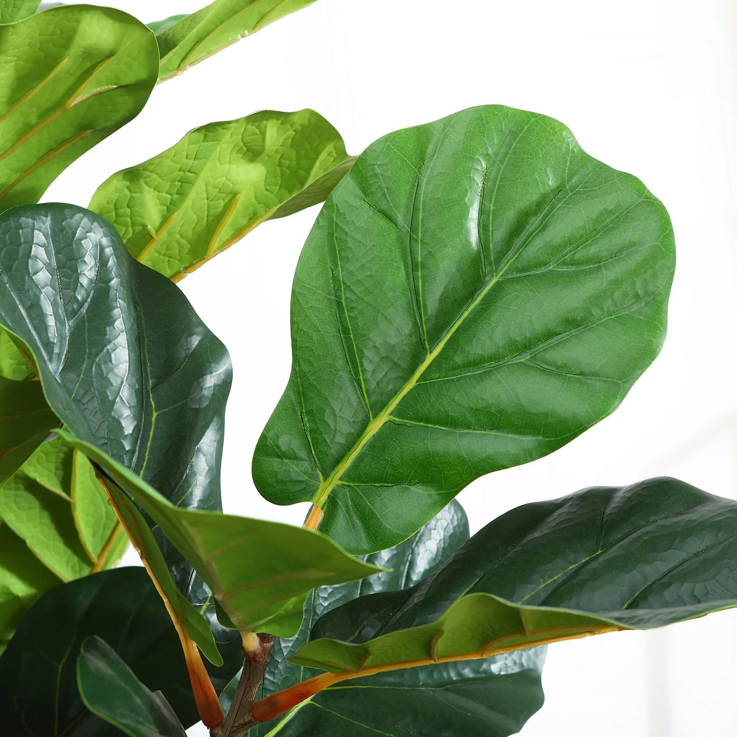 5FT Artificial Fiddle Leaf Fig Plants, Faux Plastic Tree with Natural Wood Trunk for Home Decor Office House Living Room Indoor Outdoor, Fake House Plant, Tall Plants for Indoor