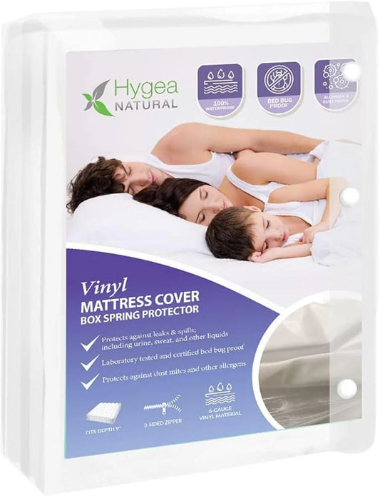 Mattress Cover 6 Gauge Waterproof Mattress Protector Durable Vinyl Box Spring Cover, XL Full