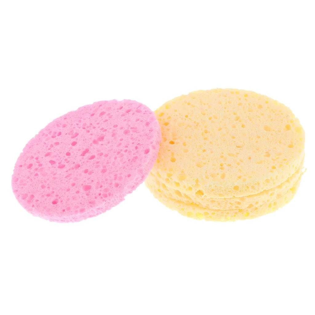10Pcs Compressed Facial Sponge Cellulose Cleansing Sponges Natural Cleaning Sponge Neck Body, Reusable Makeup Remover