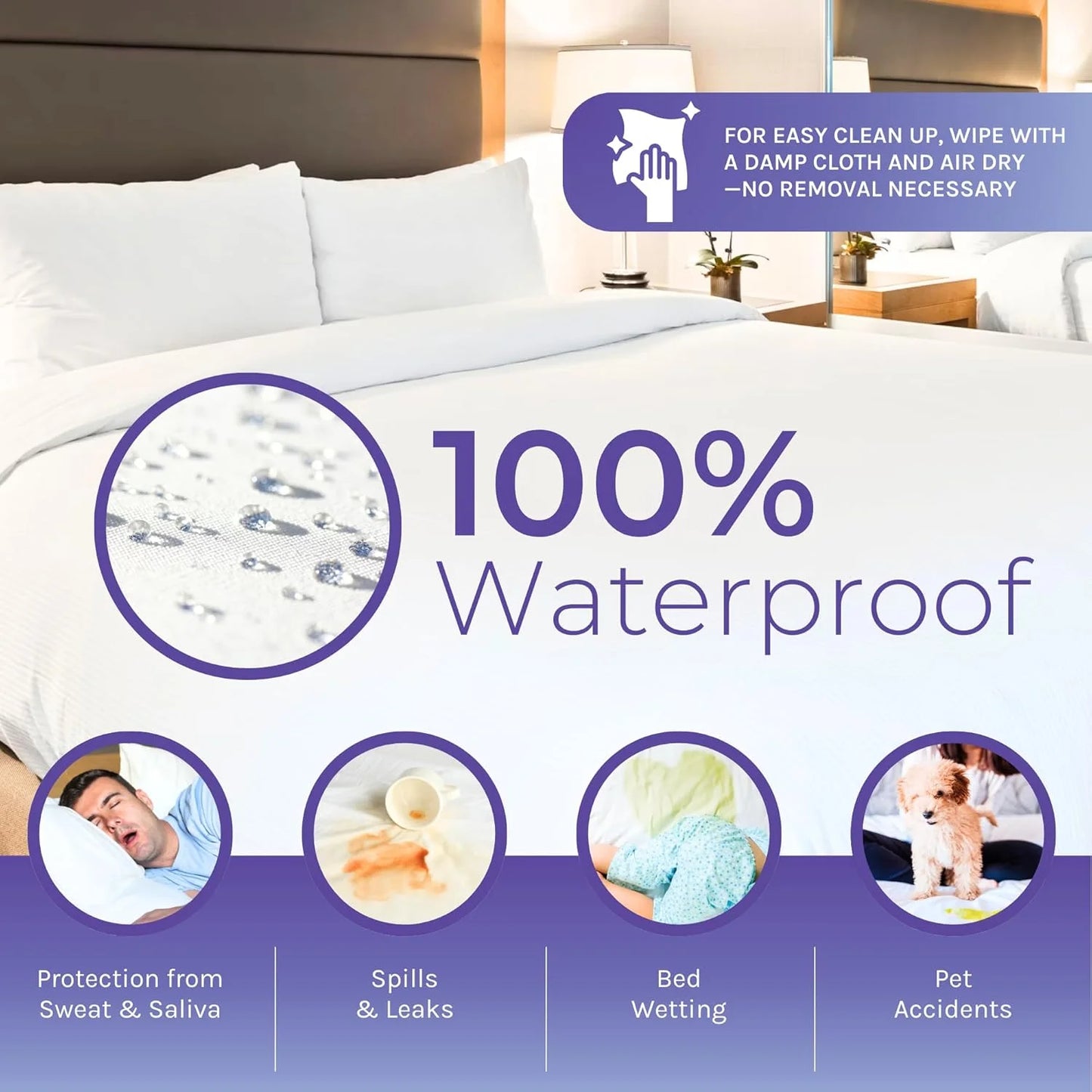 Mattress Cover 6 Gauge Waterproof Mattress Protector Durable Vinyl Box Spring Cover, XL Full