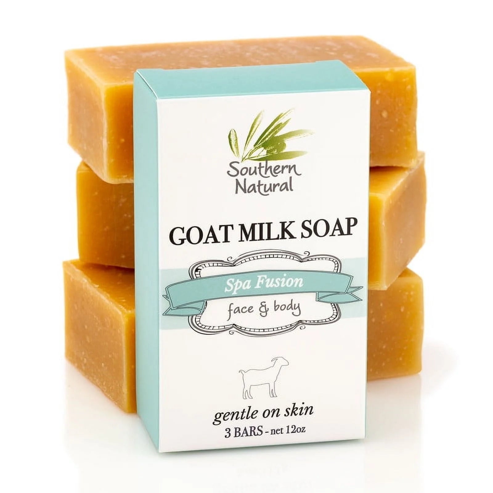 Goat Milk Soap Bar (3 Pack - Essential Oil Blend) Gentle on Eczema, Psoriasis and Dry Sensitive Skin! All Natural Face & Body Soap. Handmade in USA (Each Bar 4Oz)